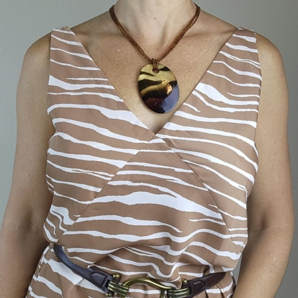 Beaded Necklacew/Statement Pendant - image 3